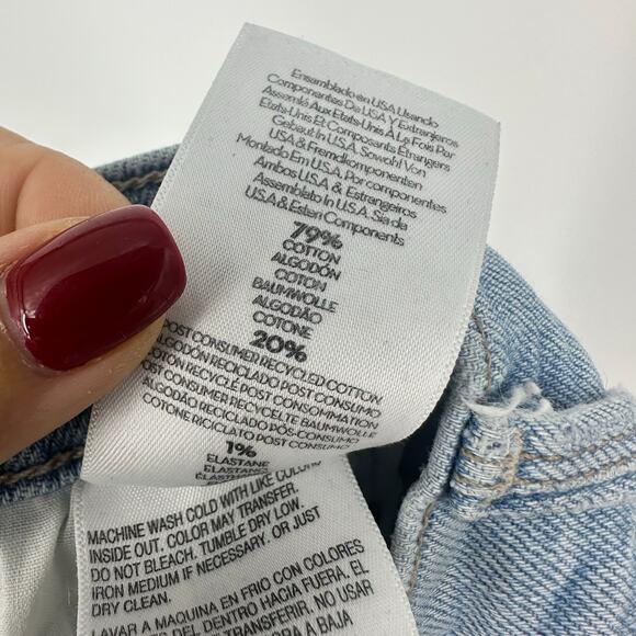 MOTHER The Rambler Zip Flood Jeans in Cherie Cherie Size 26 Light Wash Wide Leg - Picture 13 of 16